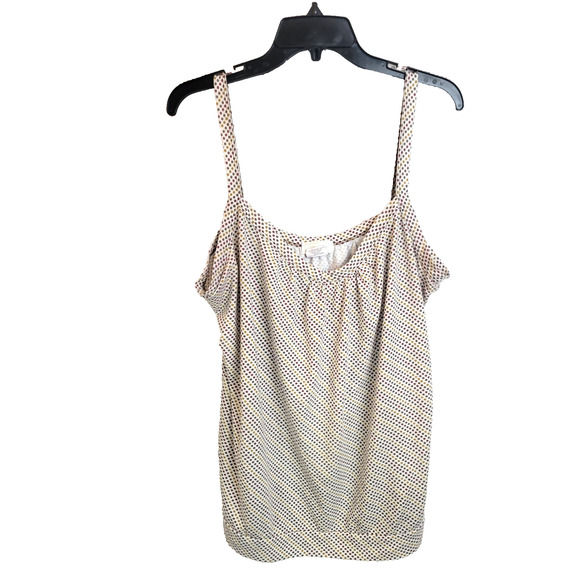 Vintage Maurices 90s Brown Mini Polka Dot Sleeveless Tank Top Women's Size 1X - Picture 1 of 9